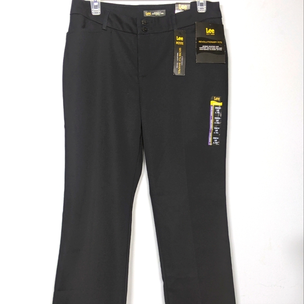 NEW Lee Womens Wrinkle Free Relaxed Fit Straight Leg Sz various black